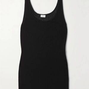 SAINT LAURENT ribbed Tank top black